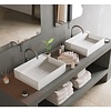 Ideavit Solidbliss-50FS wastafel 50x40 cm mat wit afzetplateau achter