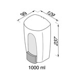 Geesa Public Area zeepdispenser 1000 ml wit Geesa Geesa Public Area zeepdispenser 1000 ml wit