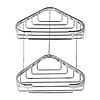 Geesa Basket dubbele hoekkorf medium chroom