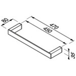 Geesa Geesa Modern Art wandhanddoekhouder Chroom | 45cm