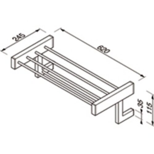 Geesa Modern Art badhanddoekrek 62x24,5 cm. chroom Geesa Geesa Modern Art badhanddoekrek 62x24,5 cm. chroom