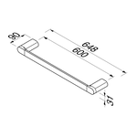 Geesa Wynk wand handdoekhouder Chroom | 60cm Geesa Geesa Wynk wand handdoekhouder Chroom | 60cm