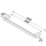 Geesa Wynk wand handdoekhouder Chroom | 80cm Geesa Geesa Wynk wand handdoekhouder Chroom | 80cm