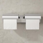 Geesa Wynk closetrolhouder dubbel chroom | Met klep Geesa Geesa Wynk closetrolhouder dubbel chroom | Met klep