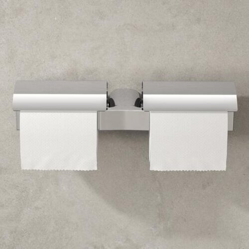 Geesa Wynk closetrolhouder dubbel chroom | Met klep Geesa Geesa Wynk closetrolhouder dubbel chroom | Met klep