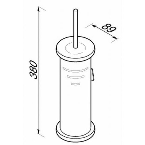 Geesa Hotel wand closetborstelhouder met witte borstel chroom Geesa Geesa Hotel wand closetborstelhouder met witte borstel chroom