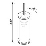 Geesa Hotel closetborstelhouder vrijstaand met zwarte borstel chroom Geesa Geesa Hotel closetborstelhouder vrijstaand met zwarte borstel chroom