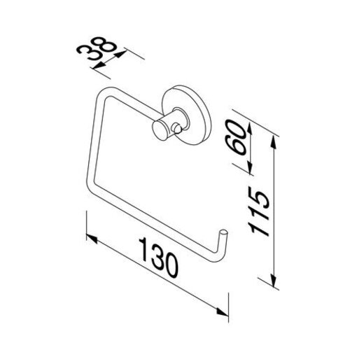 Geesa Hotel closetrolhouder zonder klep chroom 130x115x36mm Geesa Geesa Hotel closetrolhouder zonder klep chroom 130x115x36mm
