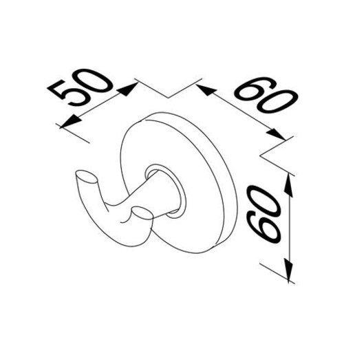 Geesa Hotel handdoekhaak dubbel chroom Geesa Geesa Hotel handdoekhaak dubbel chroom