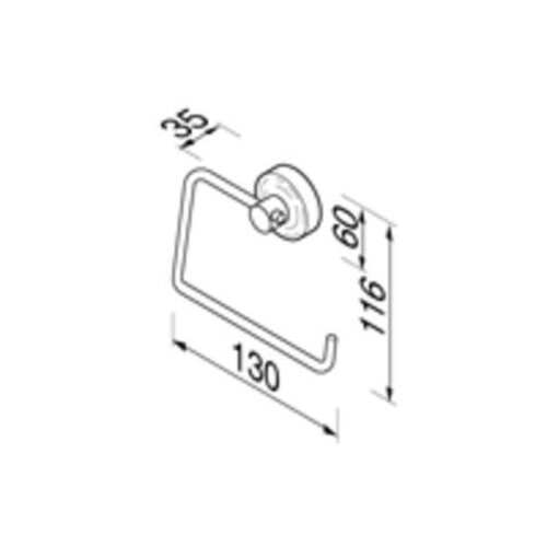 Geesa Luna closetrolhouder zonder klep chroom Geesa Geesa Luna closetrolhouder zonder klep chroom