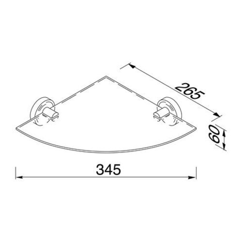 Geesa Luna hoekplanchet chroom Geesa Geesa Luna hoekplanchet chroom