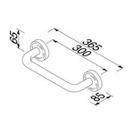 Geesa Luna badgreep 30 cm chroom Geesa Geesa Luna badgreep 30 cm chroom