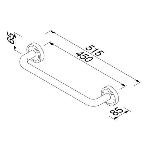 Geesa Luna wandhanddoekrek dikte 24mm chroom | 45cm Geesa Geesa Luna wandhanddoekrek dikte 24mm chroom | 45cm