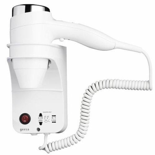 Geesa Geesa Hairdryer haardroger 1400w 3 snelheden met scheerstopcontact wit