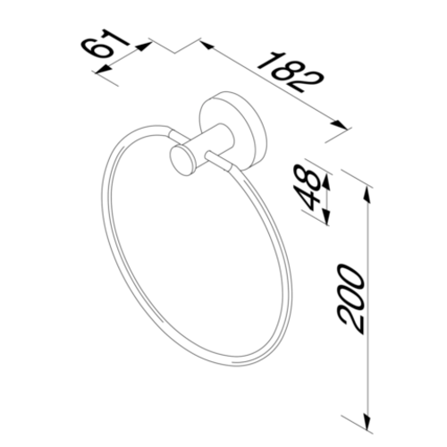 Geesa Nemox handdoekring mat zwart Geesa Geesa Nemox handdoekring mat zwart