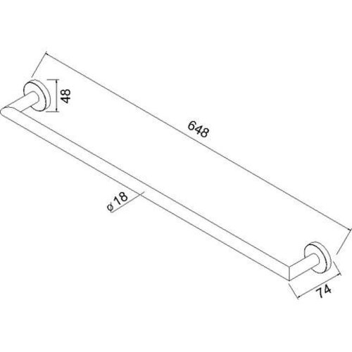 Geesa Nemox wandhanddoekhouder | Mat zwart | 60 cm Geesa Geesa Nemox wandhanddoekhouder | Mat zwart | 60 cm