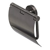 Geesa Nemox closetrolhouder | Brushed Black Metal | Met klep