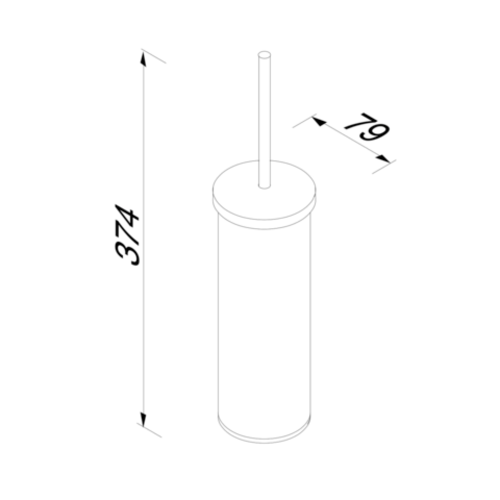 Geesa Nemox closetborstelhouder vrijstaand zwarte borstel chroom Geesa Geesa Nemox closetborstelhouder vrijstaand zwarte borstel chroom
