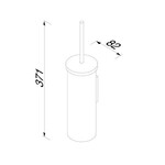 Geesa Nemox closetborstelhouder mat zwart Geesa Geesa Nemox closetborstelhouder mat zwart