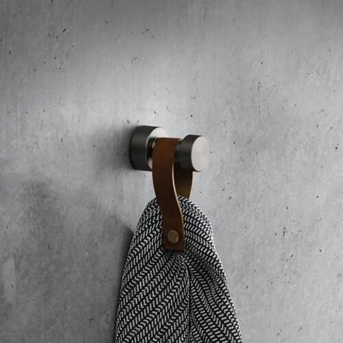 Geesa Nemox handdoekhaak enkel brushed black metal Geesa Geesa Nemox handdoekhaak enkel brushed black metal