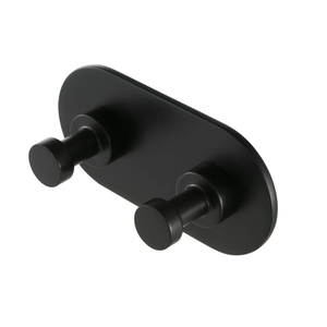 Geesa Geesa Nemox handdoekhaak dubbel mat zwart Geesa Nemox handdoekhaak dubbel mat zwart