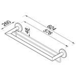 Geesa Geesa Nemox badhanddoekrek 60 cm chroom
