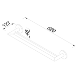 Geesa Nemox handdoekhouder dubbel 60 cm chroom Geesa Geesa Nemox handdoekhouder dubbel 60 cm chroom