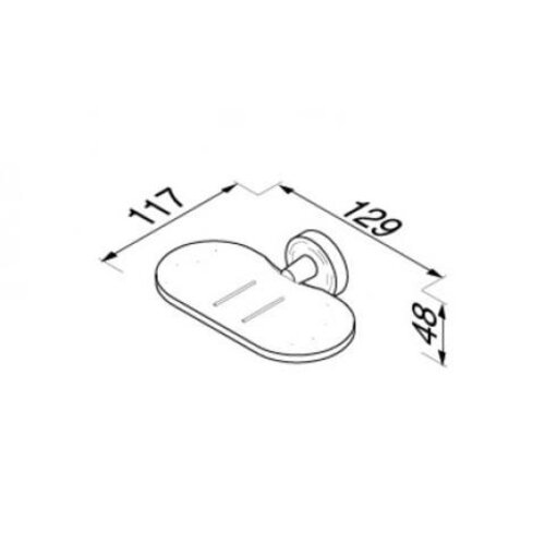 Geesa Nemox zeephouder met messing schaal chroom Geesa Geesa Nemox zeephouder met messing schaal chroom