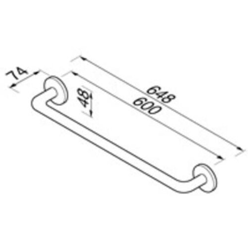 Geesa Nemox wandhanddoekhouder gebogen chroom | 60 cm Geesa Geesa Nemox wandhanddoekhouder gebogen chroom | 60 cm