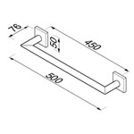 Geesa Nelio wand handdoekhouder chroom | 45 cm Geesa Geesa Nelio wand handdoekhouder chroom | 45 cm