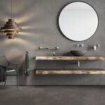 Geesa Opal glashouder met glas RVS geborsteld Geesa Geesa Opal glashouder met glas RVS geborsteld