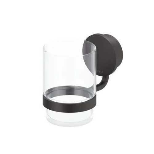 Geesa Opal glashouder met glas zwart Geesa Geesa Opal glashouder met glas zwart