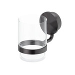 Geesa Opal glashouder met glas geborsteld metaal zwart Geesa Geesa Opal glashouder met glas geborsteld metaal zwart