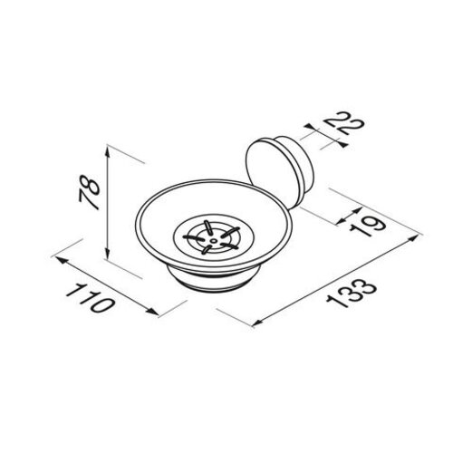 Geesa Opal zeephouder RVS geborsteld Geesa Geesa Opal zeephouder RVS geborsteld