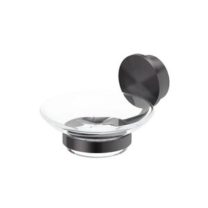 Geesa Geesa Opal zeephouder geborsteld metaal zwart Geesa Opal zeephouder geborsteld metaal zwart