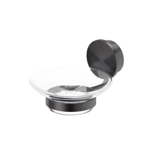 Geesa Opal zeephouder geborsteld metaal zwart Geesa Geesa Opal zeephouder geborsteld metaal zwart