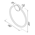 Geesa Opal handdoekring goud geborsteld Geesa Geesa Opal handdoekring goud geborsteld