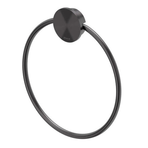 Geesa Opal handdoekring geborsteld metaal zwart Geesa Geesa Opal handdoekring geborsteld metaal zwart