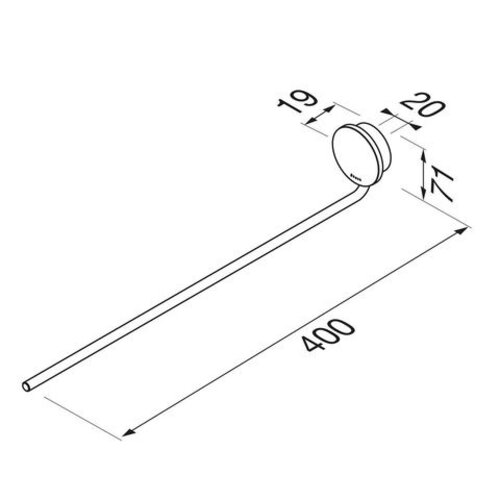 Geesa Opal handdoekrek 1 arm zwart Geesa Geesa Opal handdoekrek 1 arm zwart