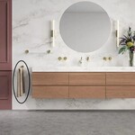 Geesa Opal handdoekrek 1 arm goud geborsteld Geesa Geesa Opal handdoekrek 1 arm goud geborsteld