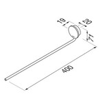 Geesa Opal handdoekrek 1 arm goud geborsteld Geesa Geesa Opal handdoekrek 1 arm goud geborsteld