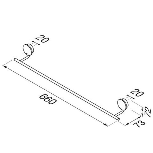 Geesa Opal handdoekrek | Geborsteld goud | 60 cm Geesa Geesa Opal handdoekrek | Geborsteld goud | 60 cm