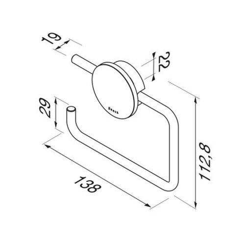 Geesa Opal toiletrolhouder | Geborsteld zwart metaal | Zonder klep Geesa Geesa Opal toiletrolhouder | Geborsteld zwart metaal | Zonder klep