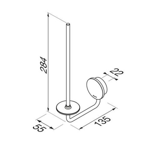 Geesa Opal reserverolhouder chroom Geesa Geesa Opal reserverolhouder chroom