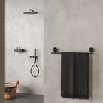 Geesa Opal douchemand 26cm geborsteld metaal zwart Geesa Geesa Opal douchemand 26cm geborsteld metaal zwart