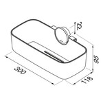 Geesa Opal douchemand 26cm geborsteld metaal zwart Geesa Geesa Opal douchemand 26cm geborsteld metaal zwart