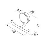 Geesa Opal handdoekhaak dubbel chroom Geesa Geesa Opal handdoekhaak dubbel chroom