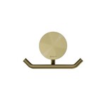 Geesa Opal handdoekhaak dubbel goud geborsteld Geesa Geesa Opal handdoekhaak dubbel goud geborsteld