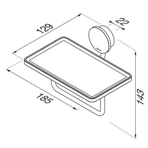 Geesa Opal toiletrolhouder | Mat zwart | Met planchet Geesa Geesa Opal toiletrolhouder | Mat zwart | Met planchet