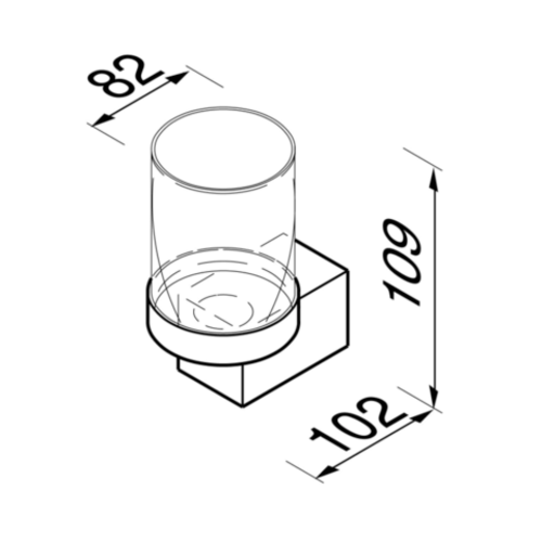 Geesa Nexx glashouder chroom Geesa Geesa Nexx glashouder chroom